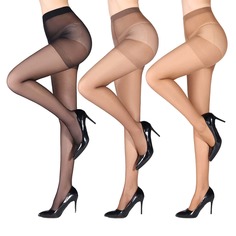 3 пары 20D прозрачные колготки Shein