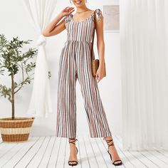 узел Полосатый Бохо Комбинезоны Shein