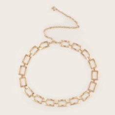 Дизайнерский Пояс Из Золотистого Металла Shein