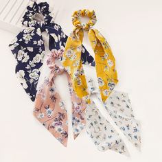 Повязка для волос с узором цветка для девочек 4шт Shein