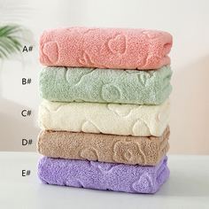 Однотонное полотенце для лица с узором сердечка 1шт Shein