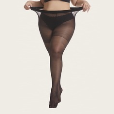 Однотонные сетчатые колготки размера плюс Shein