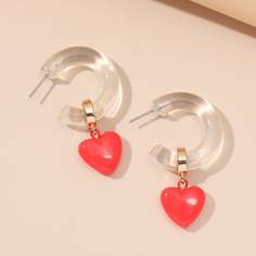 Серьги-подвески с сердечком Shein
