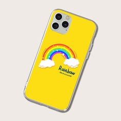 Чехол для iPhone с радужным принтом Shein