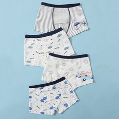 Полосатый Повседневный Нижнее белье для мальчиков Shein