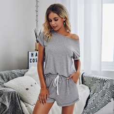 Футболка и шорты с узлом Shein