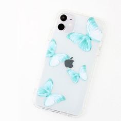 Прозрачный чехол для iPhone с принтом бабочки Shein