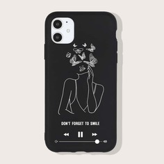 Чехол для iPhone с принтом бабочек Shein