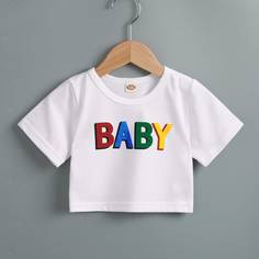 буква Повседневный Футболки для маленьких девочек Shein