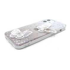 Блестящий чехол для iPhone с бабочкой 3D Shein
