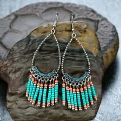 Серьги-подвески с бисерами Shein