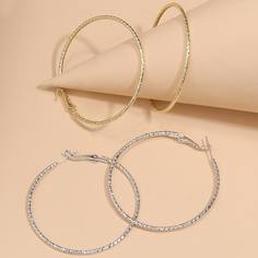 Минималистичные серьги-кольца 2 пар Shein