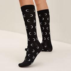 Носки с узором луны 1 пара Shein