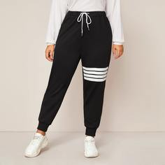 Спортивные брюки размера плюс на кулиске Shein