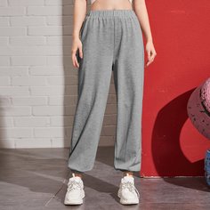 Спортивные брюки с эластичной талией Shein