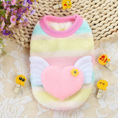 1шт майка с декором сердечка для собак Shein
