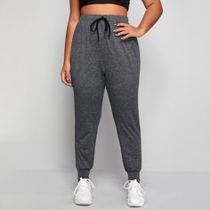Спортивные брюки размера плюс с узлом Shein