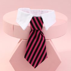 Ошейник с галстуком в полоску для собак 1шт Shein
