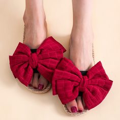 Шлепанцы с бантом Shein