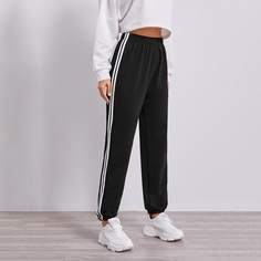Спортивные брюки с эластичной талией Shein