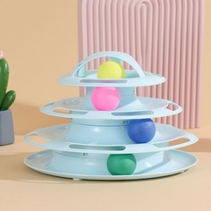 Четырехслойная игрушка для кошек с поворотным столом Shein