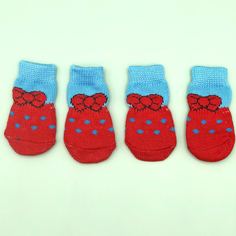 Носки в горошек для собак 4шт Shein