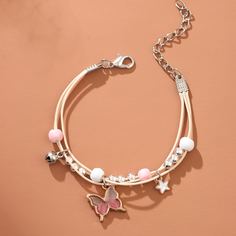 Браслет с бабочкой для девочек Shein