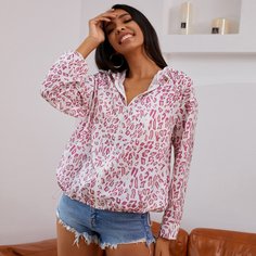 Толстовка на кулиске с леопардовым рисунком Shein