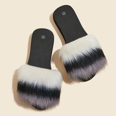 Плюшевые шлепанцы Shein