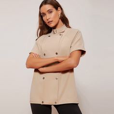 Двубортное пальто с пряжкой Shein