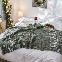 1шт одеяло с рисунком лося Shein
