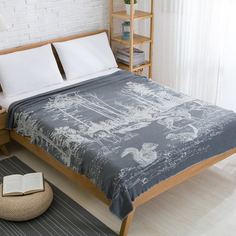Вязаное одеяло с рисунком животных Shein