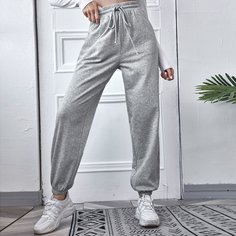 Спортивные брюки на кулиске с карманом Shein