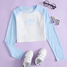 Футболка с принтом ангела для девочек Shein