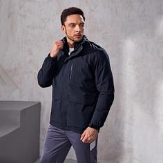 Мужская спортивная куртка с карманами, капюшоном и съемной подкладкой Shein