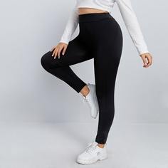 Однотонные леггинсы размера плюс Shein