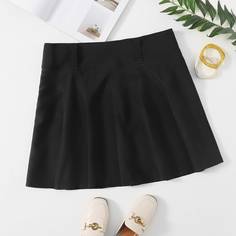 Плиссированная юбка в клетку размера плюс Shein