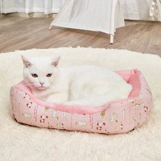 Плюшевая кровать для домашних животных с принтом животных Shein