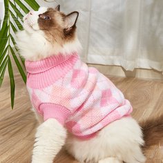 Свитер для домашних животных с геометрическим узором Shein