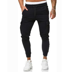 Мужские однотонные спортивные брюки с карманом Shein