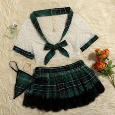 3 пакета комплект сетчатого нижнего белья в клетку Shein