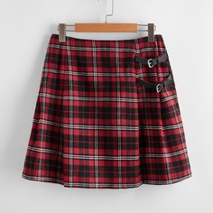 Юбка размера плюс в клетку Shein