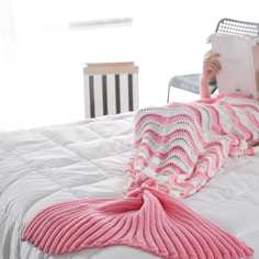Контрастное одеяло в форме хвоста русалки Shein