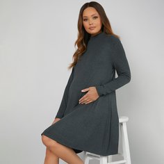 Платье с воротником-стойкой для беременных Shein