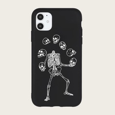 Чехол для iPhone с принтом скелета Shein