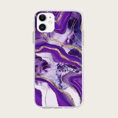 Чехол для iPhone с мраморным принтом Shein