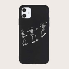Чехол для iPhone с принтом скелета Shein
