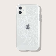 Прозрачный чехол для iPhone с рисунком мандалы Shein