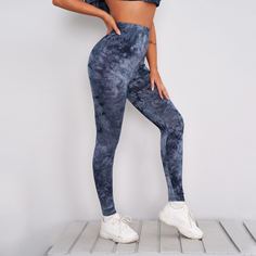 тай дай Повседневный Леггинсы Shein