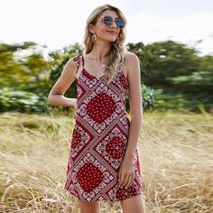 узел Пейсли Бохо Платье Shein